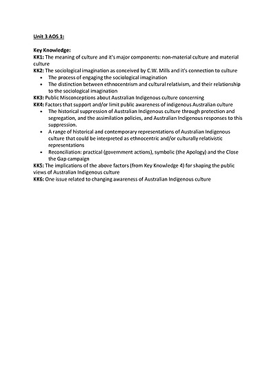 Cover page of Sociology 3/4 2019 Notes