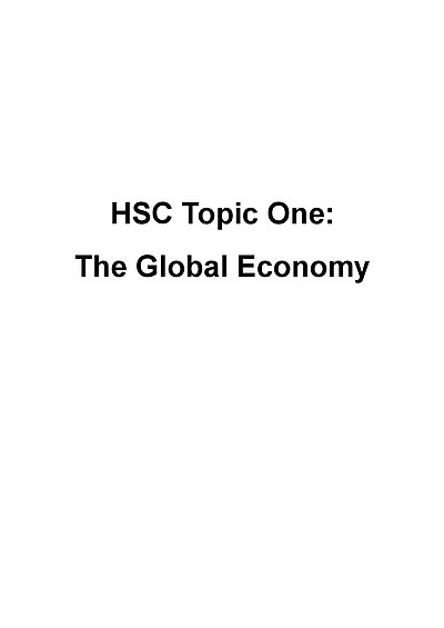 Cover page of Complete Economics HSC Notes