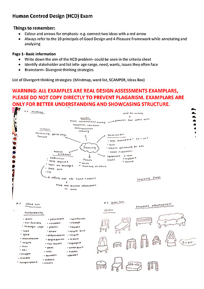 Cover page of Human Centered Design Exam