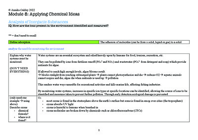 Cover page of 99.75 ATAR!! | HSC CHEMISTRY MODULE 8 NOTES | BAND 6 | HYPER-DETAILED NOTES!!! |