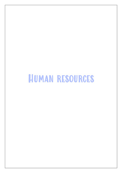 Cover page of Business Human Resources notes - written by 95.80 ATAR student