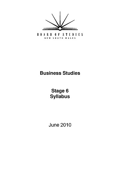 Cover page of Business Notes