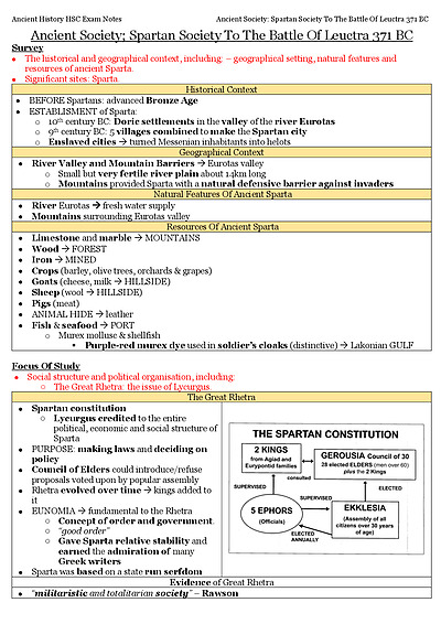 Cover page of Full Ancient Society Study Notes