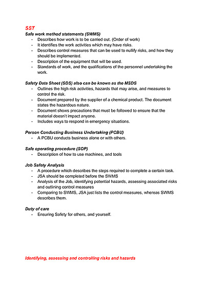 Cover page of Construction Vet overall notes
