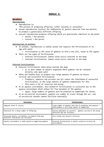 Cover page of Module 5 - Heredity