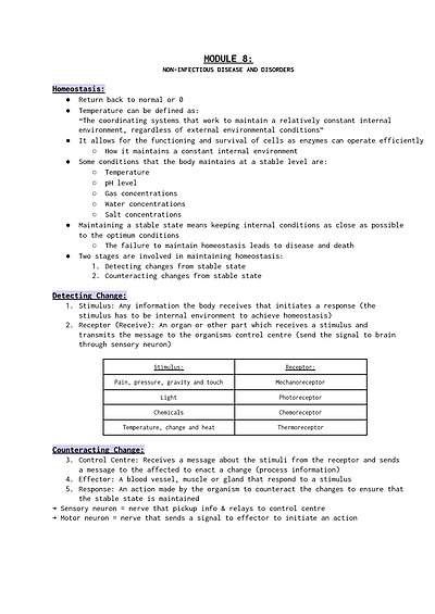 Cover page of Module 8 - Infectious Diseases and Disorders