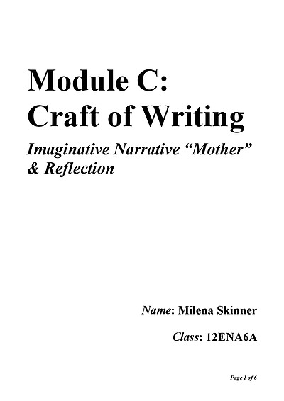 Cover page of [Full Marks] Craft of Writing Imaginative &amp; Reflection
