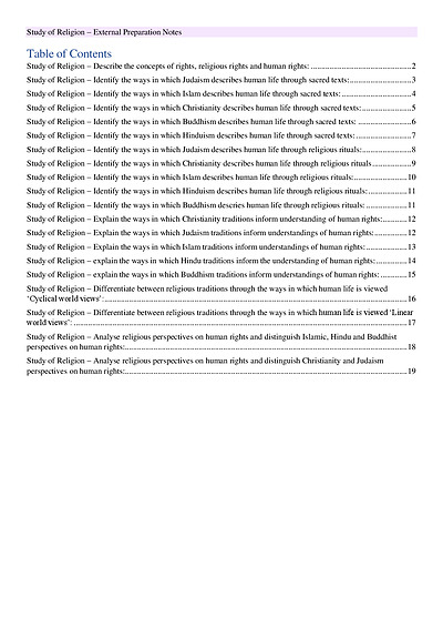 Cover page of External QCE Comprehensive SOR NOTES