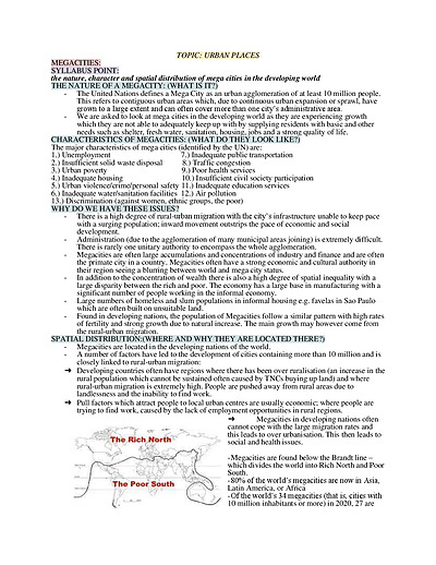 Cover page of Urban places course notes 