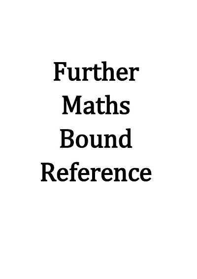 Cover page of Mathematics Further Units 3+4 Notes