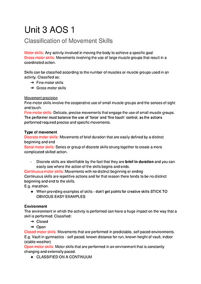 Cover page of 48 Study Score VCE PE unit 3/4 notes!