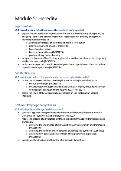 Cover page of Module 5: Heredity