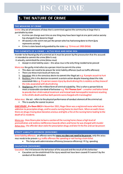 Cover page of Legal studie Notes