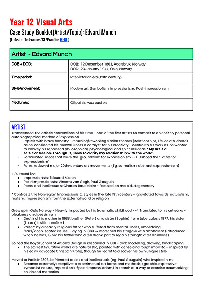 Cover page of Edvard Munch Case Study