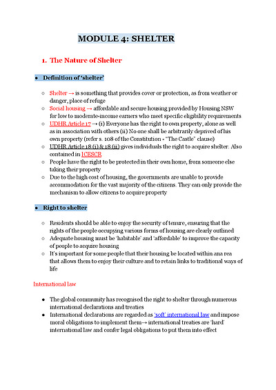 Cover page of MODULE 4: SHELTER