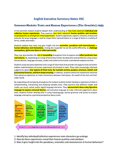 Cover page of English Standard HSC Course Notes