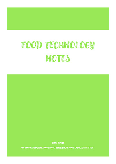 Cover page of Band 6 Year 12 HSC Food Technology Notes (Full and Extensive Syllabus Notes)