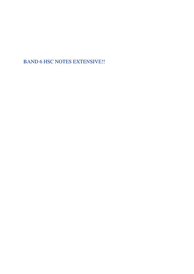 Cover page of RANK 1 NSW BAND 6 VA EXTENSIVE NOTES