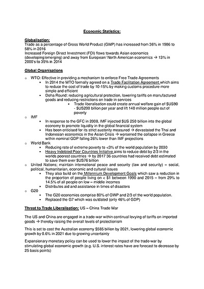 Cover page of 98% ECO HSC EXAM MARK // STATISTICS & POLICY**