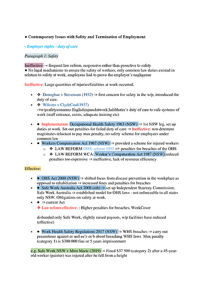 Cover page of 20/20 WORKPLACE ESSAY SCAFFOLD// 96% HSC MARK