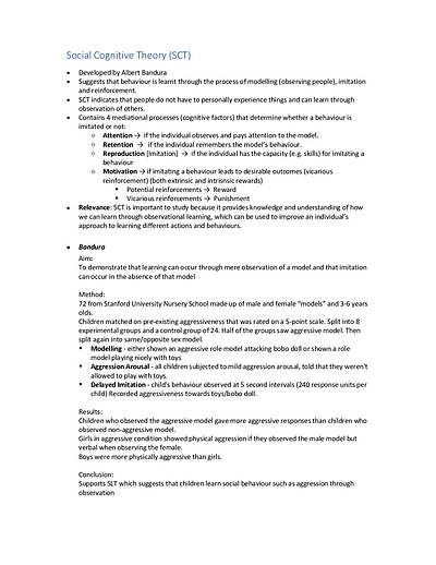 Cover page of IB Psychology SL Paper 1 - Sociocultural Approach comprehensive exam notes