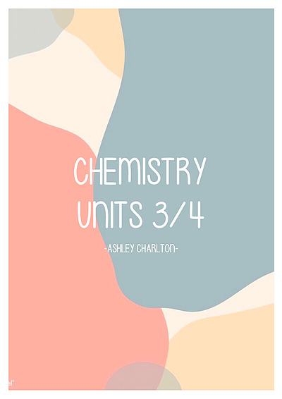 Cover page of VCE Chemistry notes