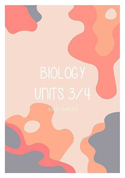 Cover page of VCE Biology notes