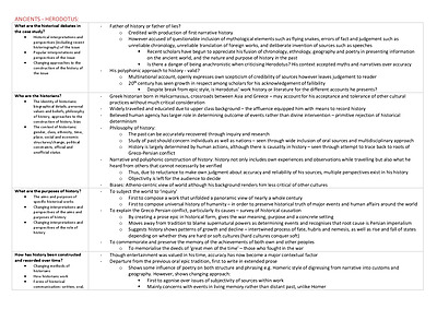 Cover page of 99.30 ATAR / HSC History Extension Section 1 Notes