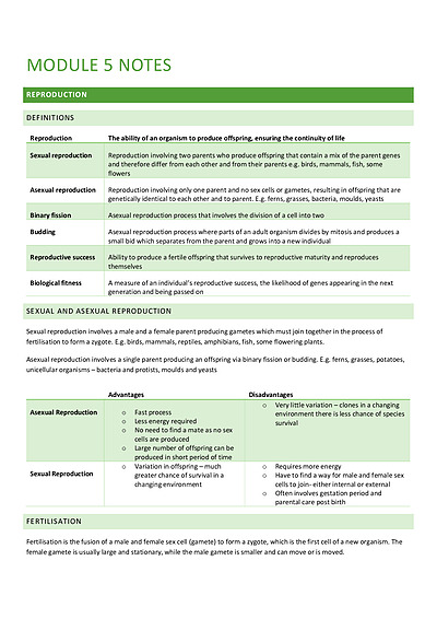 Cover page of HSC Module 5 - Heredity