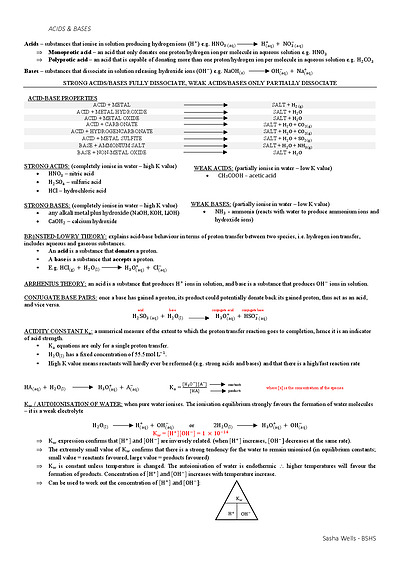 Cover page of ACIDS & BASES