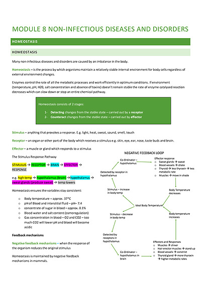 Cover page of HSC Module 8 - Noninfectious Disease