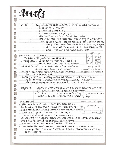 Cover page of [SAMPLE] Acids, Bases and Indicators Notes