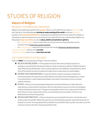 Cover page of Studies of Religion 1 - Preliminary Notes
