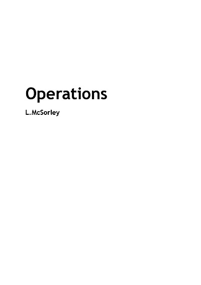 Cover page of Operations 
