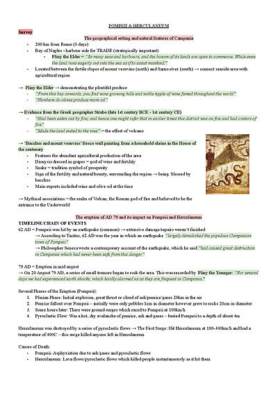 Cover page of BAND 6 POMPEII and HERCULANEUM Notes