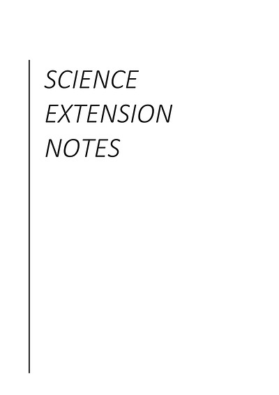 Cover page of BAND 6 SCIENCE EXTENSION EXAM NOTES (19 Pages)