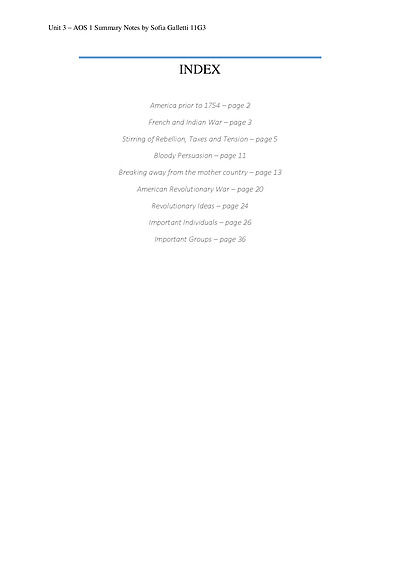 Cover page of AMERICAN REV UNIT 3 AOS 1 NOTES