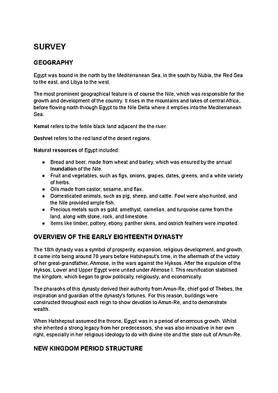 Cover page of Hatshepsut Comprehensive Notes