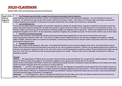 Cover page of Historical Periods - The Julio-Claudians
