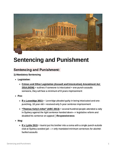 Cover page of BAND 6 - SENTENCING AND PUNISHMENT ESSAY PLANS