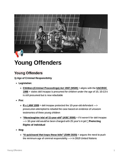Cover page of BAND 6 - YOUNG OFFENDERS ESSAY PLAN