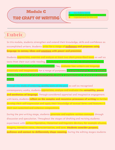 Cover page of BAND 6 | 99+ ATAR | ENG ADV MODULE C NOTES