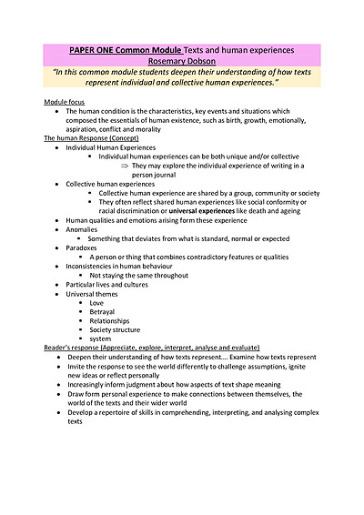 Cover page of Module Advanced English Study Notes - Band 5
