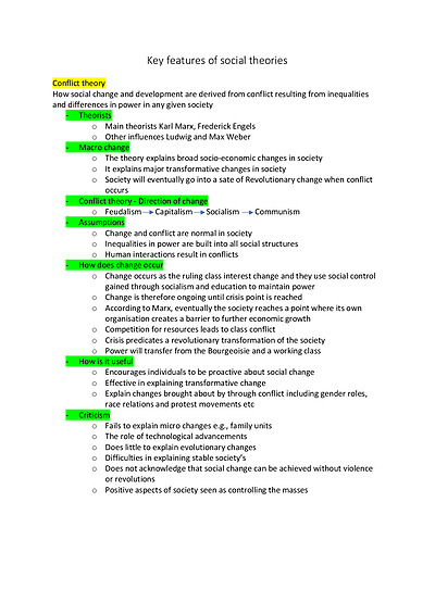 Cover page of Band 5 Society and Culture Study Notes