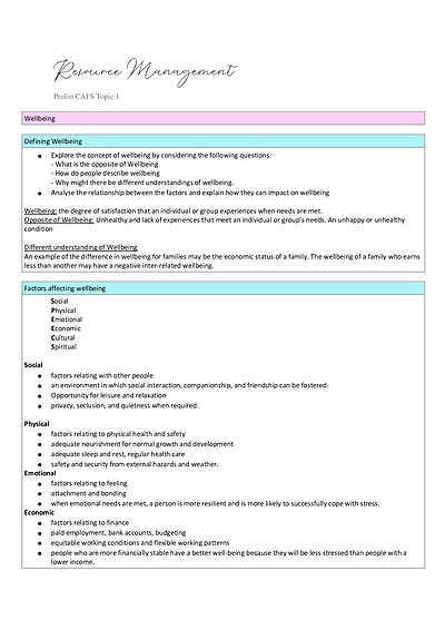 Cover page of Entire CAFS Study Notes - PRELIM