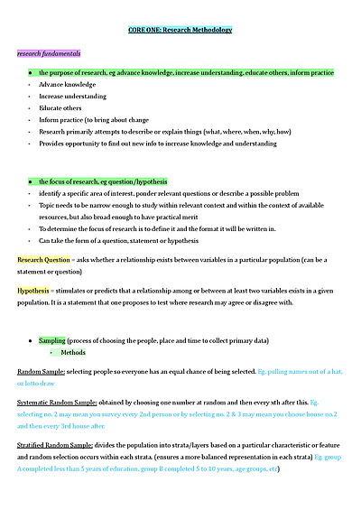 Cover page of Community and Family Studies Full Course Notes (4 units) 