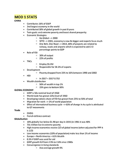 Cover page of Economic Statistics for ALL modules