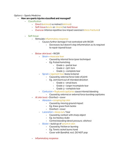 Cover page of PDH - Sports Medicine syllabus notarised