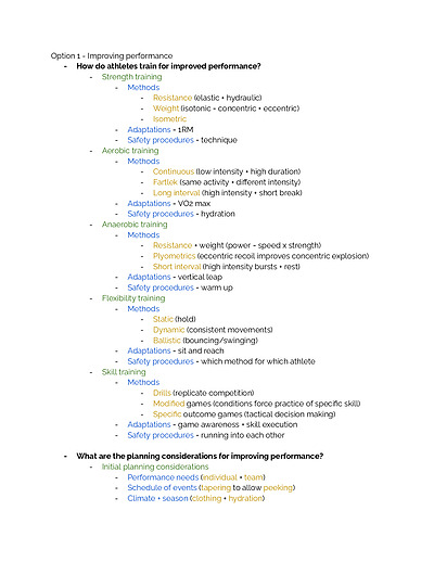 Cover page of PDH - Improving Performance syllabus notarised