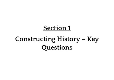 Cover page of Section 1 - History Extension - Constructing History - 49/50 HSC Mark